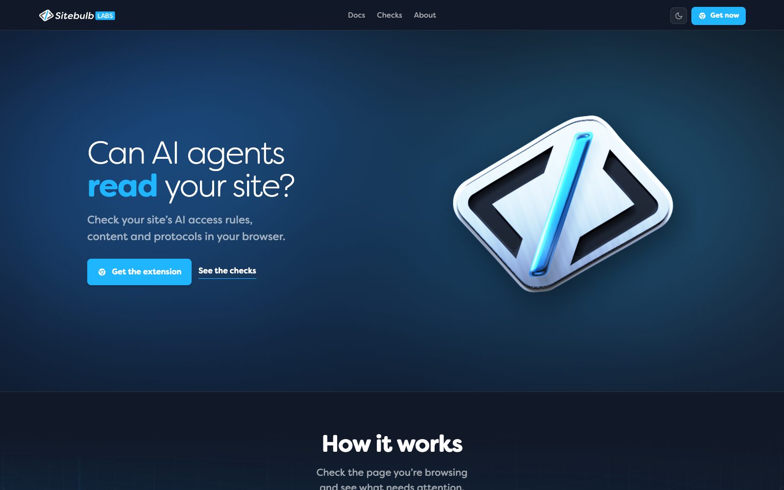 Sitebulb Labs home page hero